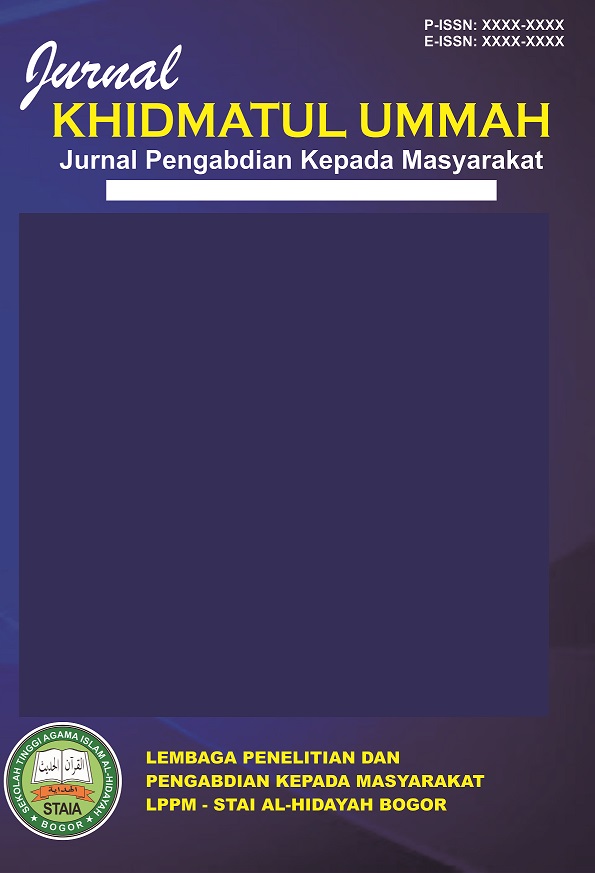 					View Vol. 2 No. 01 (2021): Khidmatul Ummah: Jurnal Pengabdian Kepada Masyarakat
				